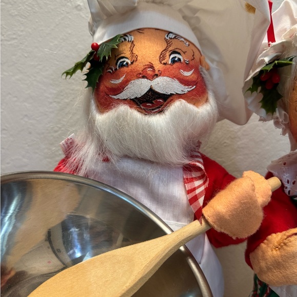 VINTAGE 90s ANNALEE MR & MRS CLAUS BAKING - Picture 4 of 10